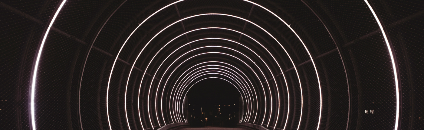 A beautiful walk-through tunnel of lights